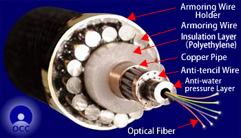 Structure of single armored submarine cable